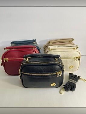 Women's Crossbody Bag with Gold Hardware